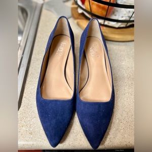 Franco Sarto Blue Suede - Vincenza (New with box)
